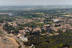 Objets volants, Vue aerienne, Construction, Maison, Paysage, Village, Plage, Tourisme