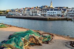 Port, Construction, Eglise, Maison, Filet, Mer, Paysage, Tourisme