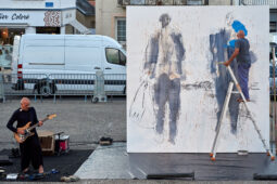 Paul Bloas & Serge Teyssot-Gay, Spectacle, Art, Peinture