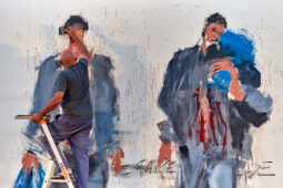 Paul Bloas & Serge Teyssot-Gay, Spectacle, Art, Peinture
