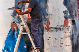 Paul Bloas & Serge Teyssot-Gay, Spectacle, Art, Peinture