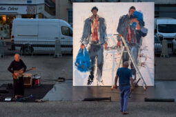 Paul Bloas & Serge Teyssot-Gay, Spectacle, Art, Peinture