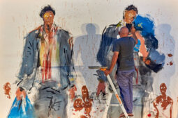 Paul Bloas & Serge Teyssot-Gay, Spectacle, Art, Peinture