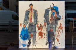 Paul Bloas & Serge Teyssot-Gay, Spectacle, Art, Peinture