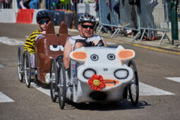 Voiture à pédales, Course, Rantanplan, Vache