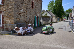 Voiture à pédales, Course, 35eme Compagnie (85), Vache normande (87), Schtroumpfettes (23), Orientation, Paysage